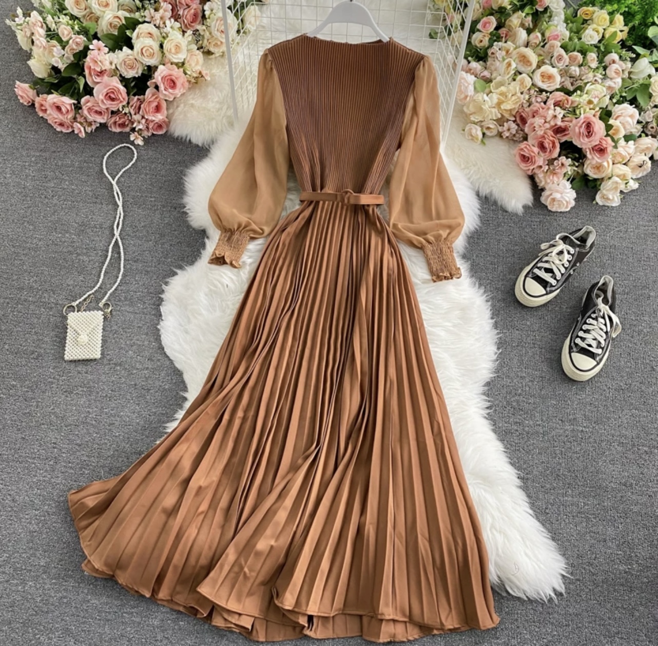 Flying high with you pleated dress FD98 images